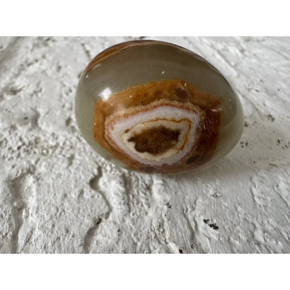 Flower Agate Quartz Crystal Polished Egg Madagascar